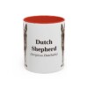 11oz Dutch Shepherd Latin Mug, Red, front view