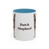 11oz Dutch Shepherd Mug, Light Blue, front view