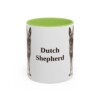 11oz Dutch Shepherd Mug, Light Green, front view