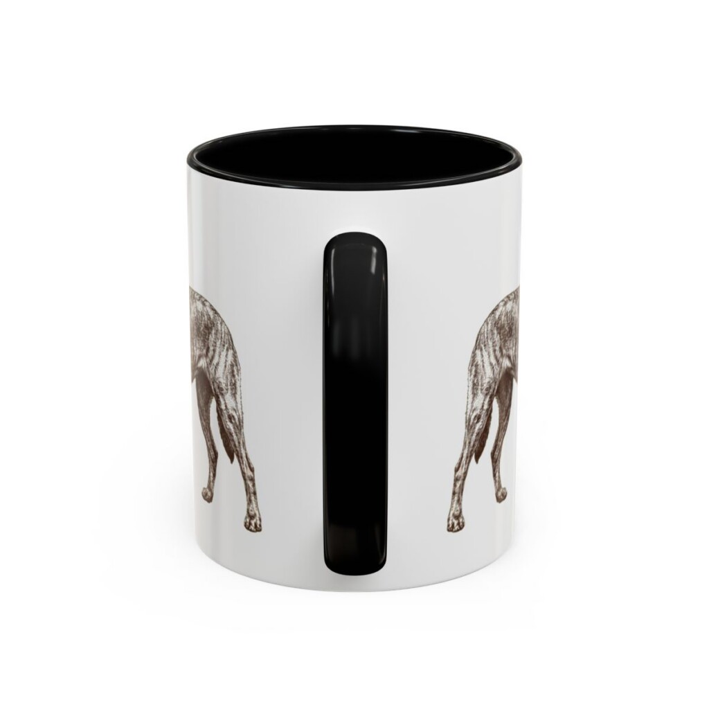 11oz Dutch Shepherd Mug, Black, back view