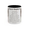 11oz Dutch Shepherd Mug, Black, front view