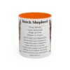 11oz Dutch Shepherd Mug, Orange, front view