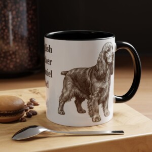 11oz English Cocker Spaniel Dog Dad Mug, Black, lifestyle photo