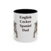 11oz English Cocker Spaniel Dog Dad Mug, Black, front view