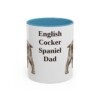 11oz English Cocker Spaniel Dog Dad Mug, Light Blue, front view