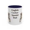11oz English Cocker Spaniel Dog Dad Mug, Navy, front view
