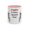 11oz English Cocker Spaniel Dog Dad Mug, Pink, front view