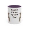 11oz English Cocker Spaniel Dog Dad Mug, Purple, front view