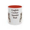 11oz English Cocker Spaniel Dog Dad Mug, Red, front view