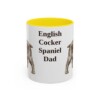 11oz English Cocker Spaniel Dog Dad Mug, Yellow, front view