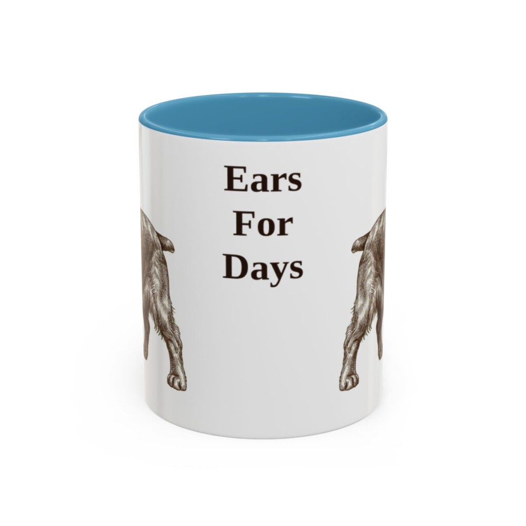 11oz-english-cocker-spaniel-mug-humor-light-blue 11oz Funny English Cocker Spaniel Mug, Light Blue, front view
