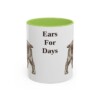 11oz-english-cocker-spaniel-mug-humor-light-green 11oz Funny English Cocker Spaniel Mug, Light Green, front view