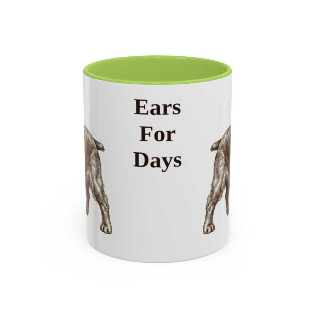 11oz-english-cocker-spaniel-mug-humor-light-green 11oz Funny English Cocker Spaniel Mug, Light Green, front view