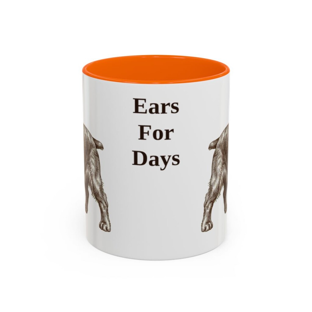 11oz-english-cocker-spaniel-mug-humor-orange 11oz Funny English Cocker Spaniel Mug, Orange, front view