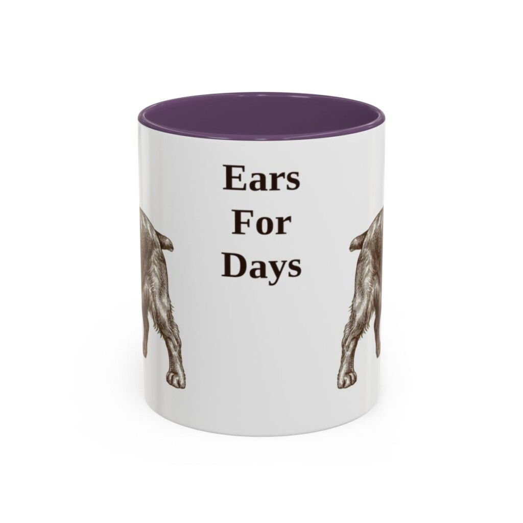 11oz-english-cocker-spaniel-mug-humor-purple 11oz Funny English Cocker Spaniel Mug, Purple, front view