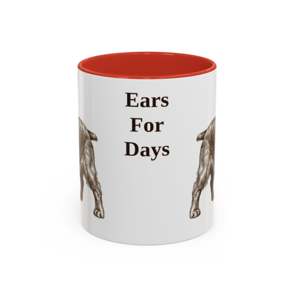 11oz-english-cocker-spaniel-mug-humor-red 11oz Funny English Cocker Spaniel Mug, Red, front view