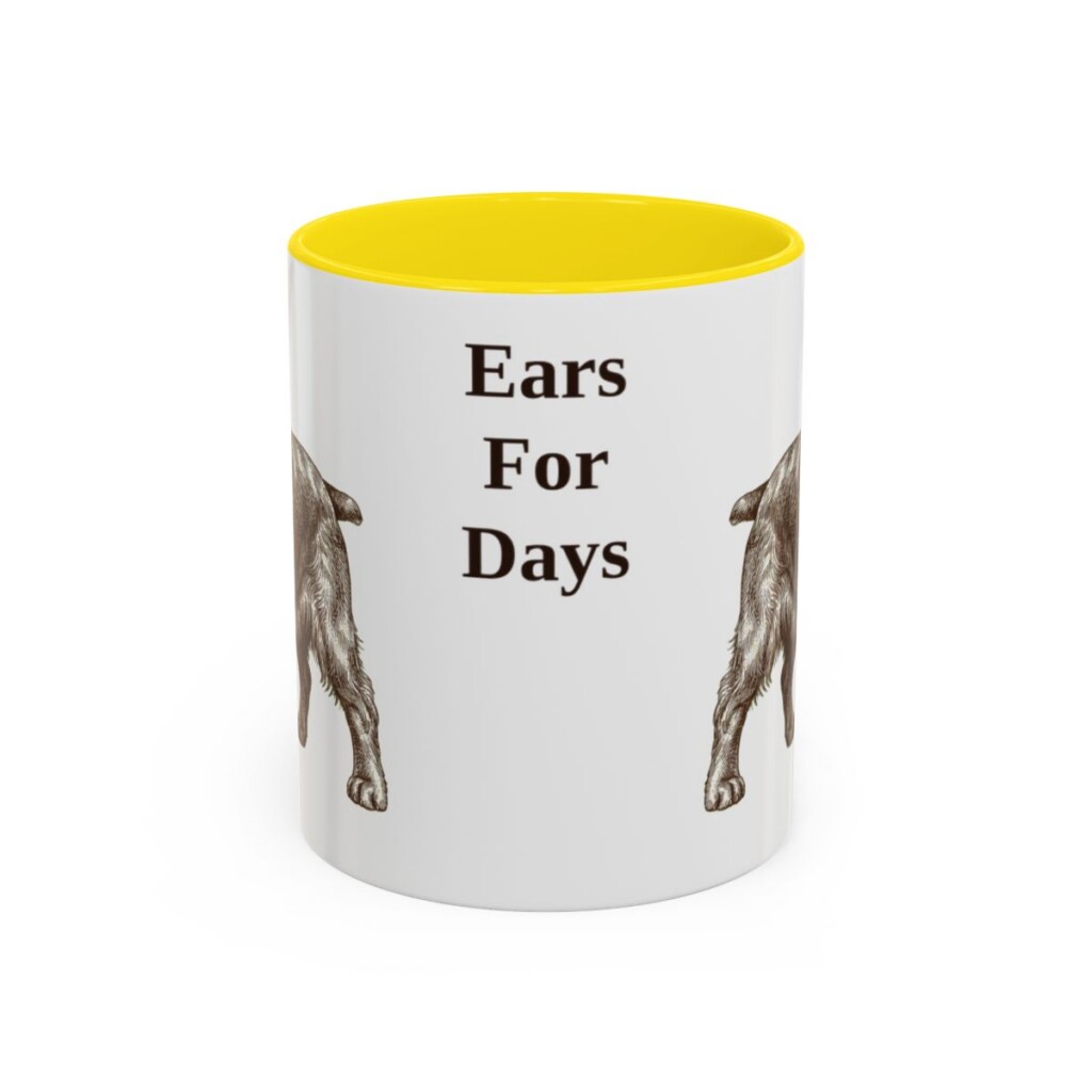 11oz-english-cocker-spaniel-mug-humor-yellow 11oz Funny English Cocker Spaniel Mug, Yellow, front view