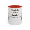 11oz English Cocker Spaniel Latin Mug, Red, front view