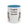 11oz English Cocker Spaniel Mug, Light Blue, front view