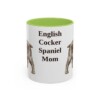 11oz-english-cocker-spaniel-mug-mom-light-green 11oz English Cocker Spaniel Dog Mom Mug, Light Green, front view
