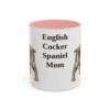 11oz-english-cocker-spaniel-mug-mom-pink 11oz English Cocker Spaniel Dog Mom Mug, Pink, front view