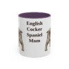 11oz-english-cocker-spaniel-mug-mom-purple 11oz English Cocker Spaniel Dog Mom Mug, Purple, front view