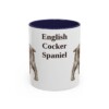 11oz English Cocker Spaniel Mug, Navy, front view