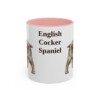 11oz English Cocker Spaniel Mug, Pink, front view