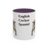 11oz English Cocker Spaniel Mug, Purple, front view