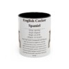 11oz English Cocker Spaniel Mug, Black, front view