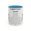 11oz English Cocker Spaniel Mug, Light Blue, front view