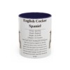 11oz English Cocker Spaniel Mug, Navy, front view