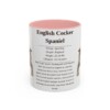 11oz English Cocker Spaniel Mug, Pink, front view