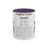 11oz English Cocker Spaniel Mug, Purple, front view