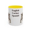 11oz English Cocker Spaniel Mug, Yellow, front view