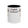 11oz English Foxhound Mug, Black, front view