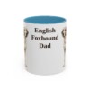 11oz English Foxhound Dog Dad Mug, Light Blue, front view