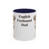11oz English Foxhound Dog Dad Mug, Navy, front view