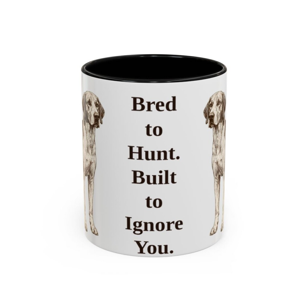 11oz-english-foxhound-mug-humor-black-front 11oz Funny English Foxhound Mug, Black, front view