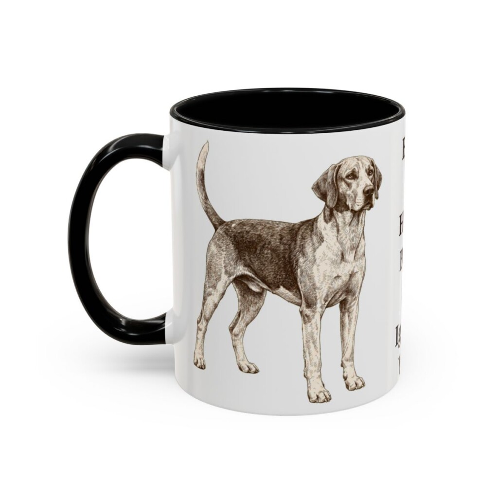 11oz-english-foxhound-mug-humor-black-left 11oz Funny English Foxhound Mug, Black, left side view