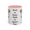 11oz-english-foxhound-mug-humor-pink 11oz Funny English Foxhound Mug, Pink, front view