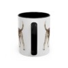 11oz English Foxhound Latin Mug, Black, back view
