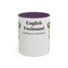 11oz English Foxhound Latin Mug, Purple, front view