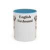 11oz English Foxhound Mug, Light Blue, front view