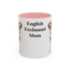 11oz-english-foxhound-mug-mom-pink 11oz English Foxhound Dog Mom Mug, Pink, front view
