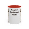 11oz-english-foxhound-mug-mom-red 11oz English Foxhound Dog Mom Mug, Red, front view