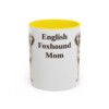 11oz-english-foxhound-mug-mom-yellow 11oz English Foxhound Dog Mom Mug, Yellow, front view