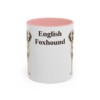 11oz English Foxhound Mug, Pink, front view