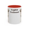 11oz English Foxhound Mug, Red, front view