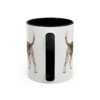11oz English Foxhound Mug, Black, back view